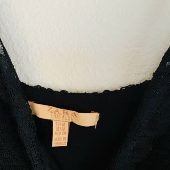 Zara Combo Lace Plaid Floral Cocktail Dress - Picture 6 of 6